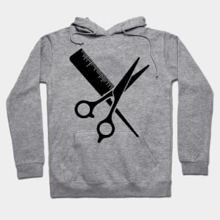 Hairdressing Scissors And Comb Hoodie